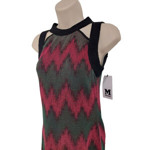 MISSONI Multicolor Sleeveless Knit Bodycon Sweater Dress Size 38 US 2 NWT $895